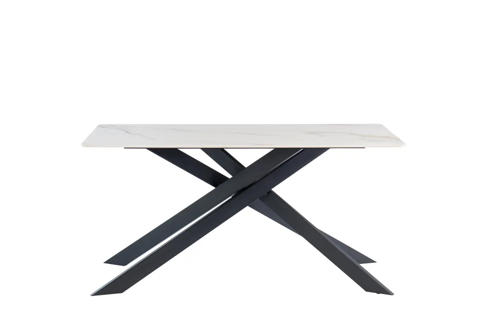 Diane Kass Gold/Black Leg 1.6m Dining Table