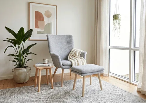 Lennox Chair and Footstool