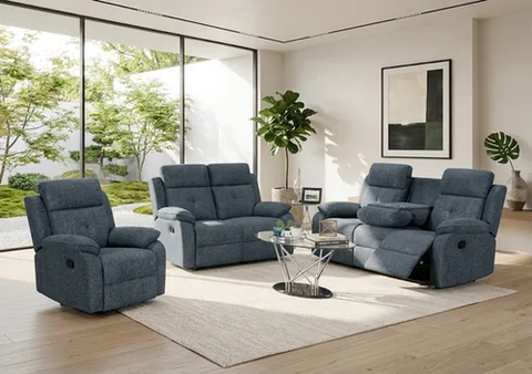 Abbey Fabric Recliner Sofa