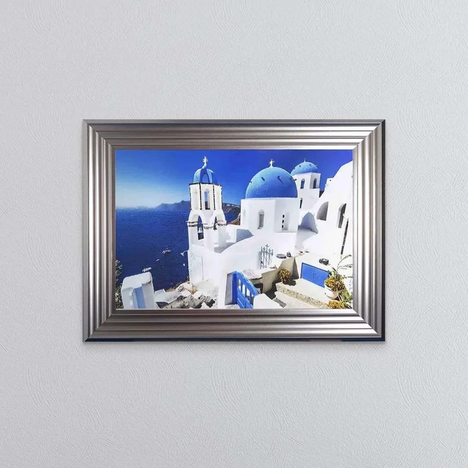 Santorini Landscape Framed Wall Art
