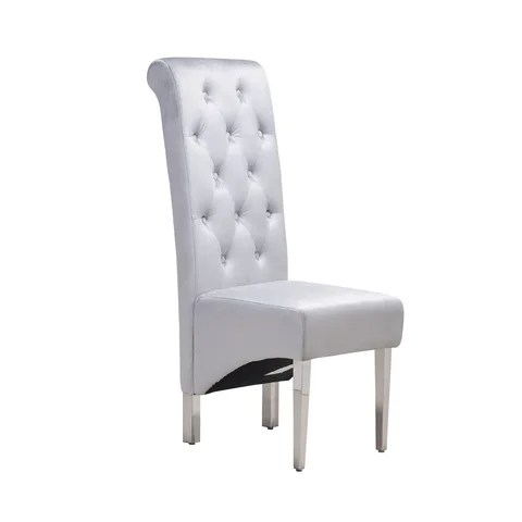 Lyon High Back Dining Chair Light Grey