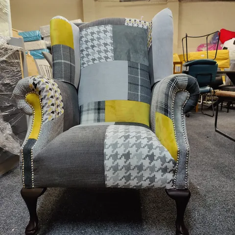 Patchwork Armchair - Mustard