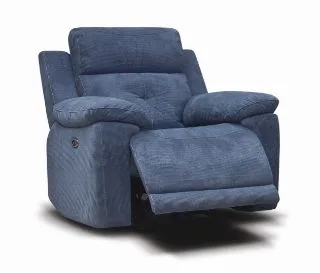 Ancona Blue 1 Seater Recliner Sofa