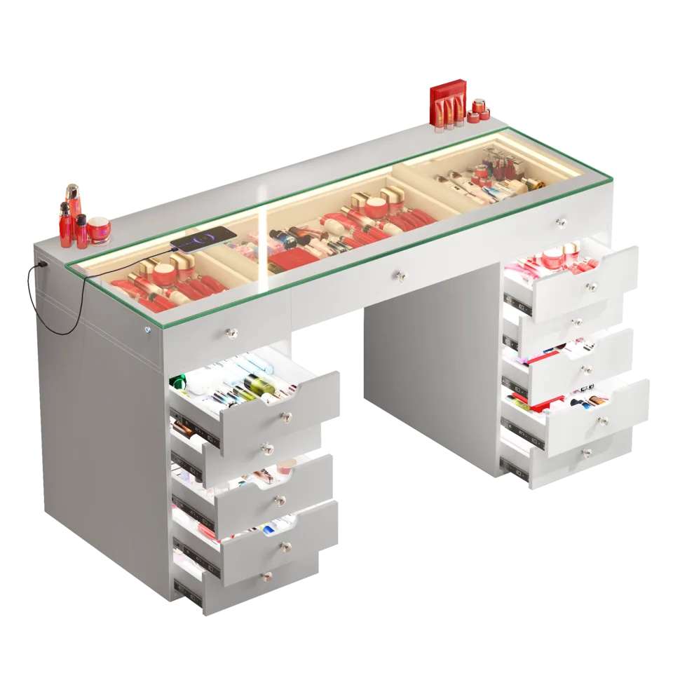 Eva 13 Drawer Vanity Desk