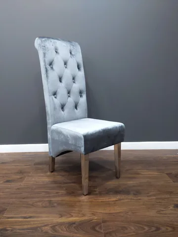 Lyon High Back Dining Chair Dark Grey