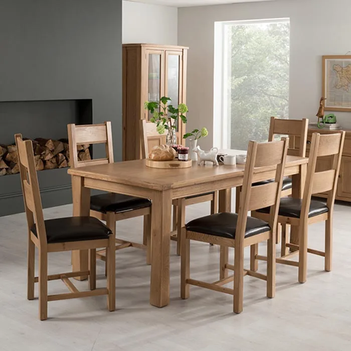 Breeze Extending Dining Set Table with 6 Chairs