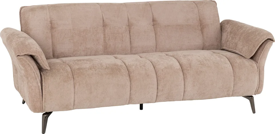 AMALFI 3 SEATER SOFA - CHAMPAGNE FABRIC