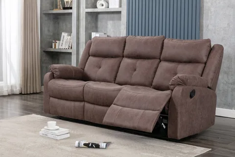 Casey 3 Seater Recliner | Chestnut | Anchor - Chestnut Brown