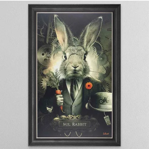 Mr Rabbit Framed Wall Art