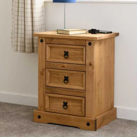 Corona 3 Drawer Bedside