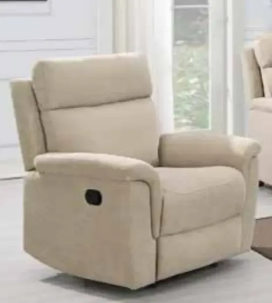 Detroit Natural 1 Seater Fabric Sofa - Electric Reclining