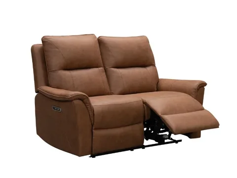Kansas Tan 2 Seater Sofa - Fixed
