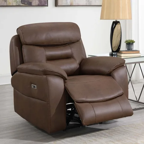 Leroy Chestnut 1 Seater Electric Recliner Armchair