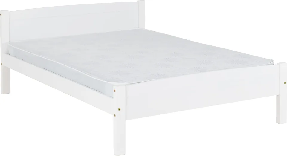 Amber 4ft6 Double Bed White