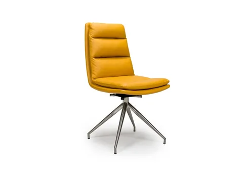 Nobo Chair (box of 2) - Grey, Brushed Steel