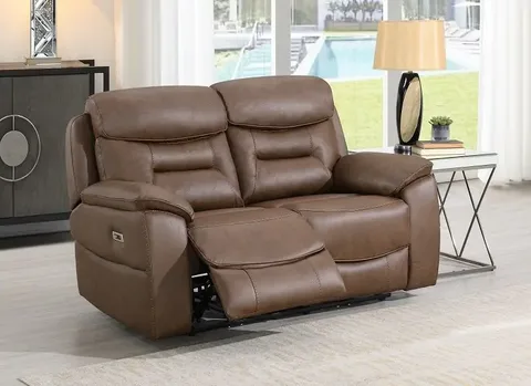 Leroy Chestnut 2 Seater Electric Recliner Sofa
