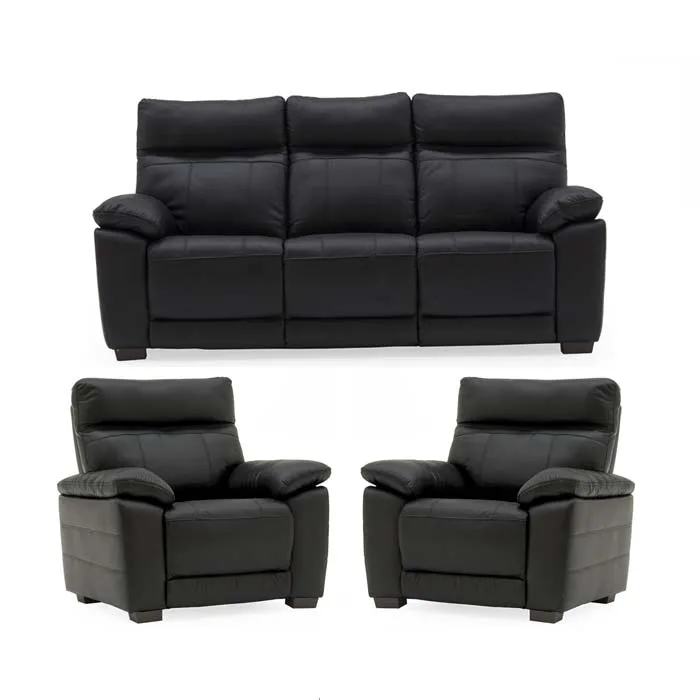Positano Leather Sofa - 3+2, Indigo