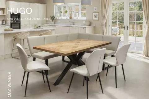 Hugo Oak Veneer 1.6m Dining Table