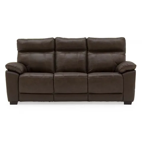Positano Leather 3 Seater - Brown