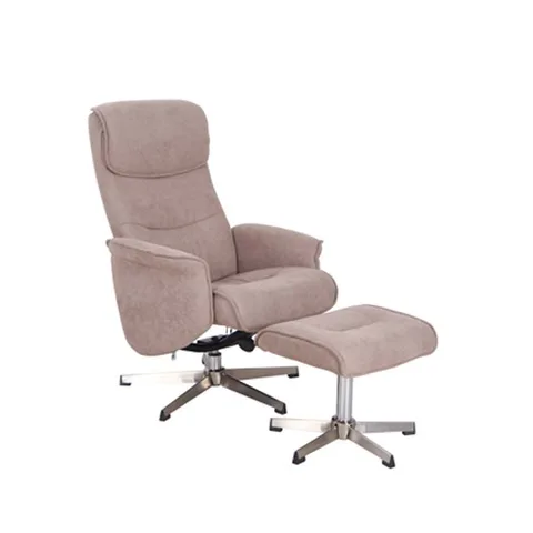 Rayna Recliner with Footstool - Grey