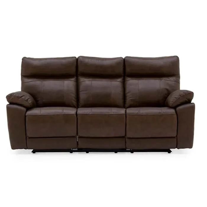 Positano Leather Reclining 3 Seater - Brown