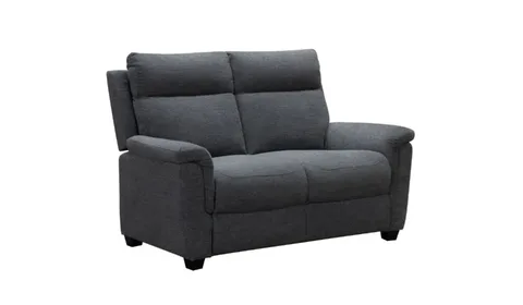 Detroit Grey 2 Seater Fabric Sofa - Fixed