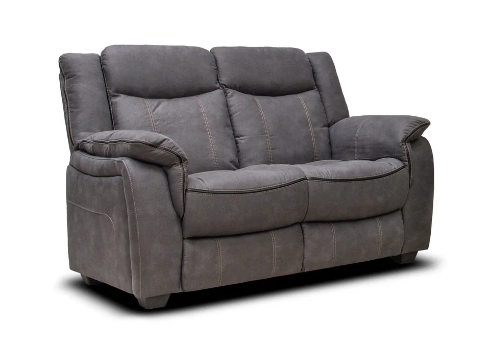 Brooklyn Charcoal 2 Seater Fixed Sofa