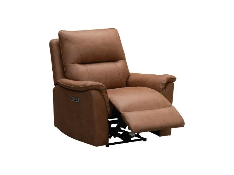 Kansas Tan 1 Seater Sofa - Electric Reclining