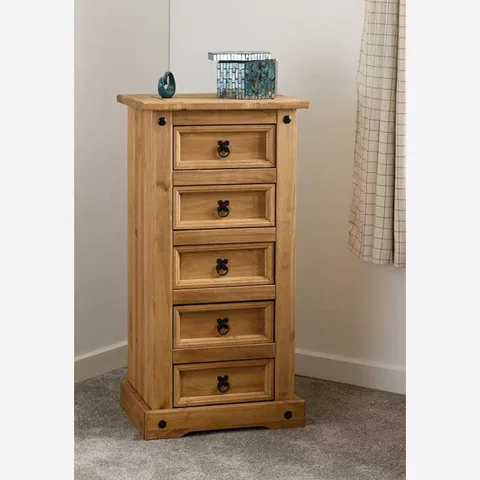 Corona 5 Drawer Narrow Chest