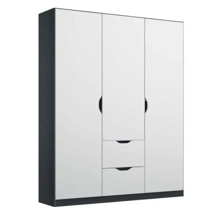 Arnstein 3 Door Wardrobe - Stone Grey