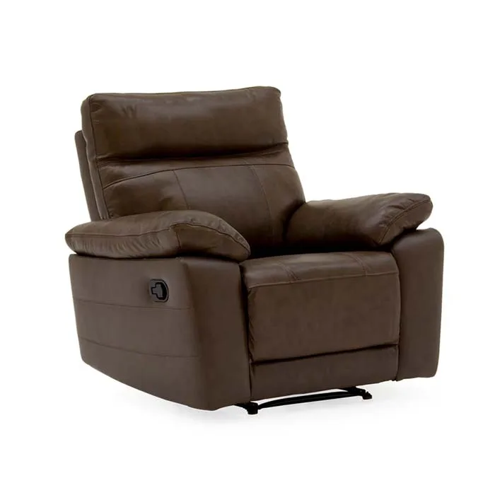 Positano Leather Reclining Chair - Brown
