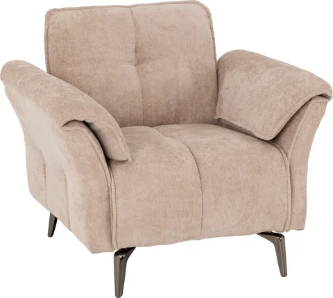 AMALFI 1 SEATER CHAIR - CHAMPAGNE FABRIC