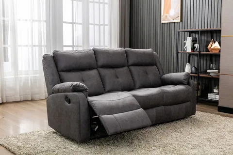 Casey 3 Seater Recliner | Chestnut | Anchor - Anchor Grey