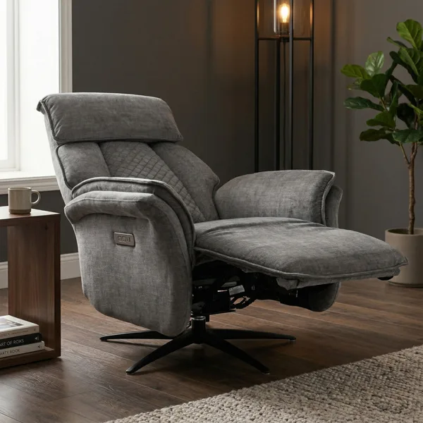 Evoque Swivel Elec Chair Dual Motor Grey