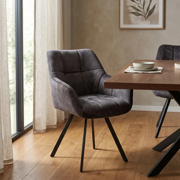 Jade Dining Chair - Charcoal - KD