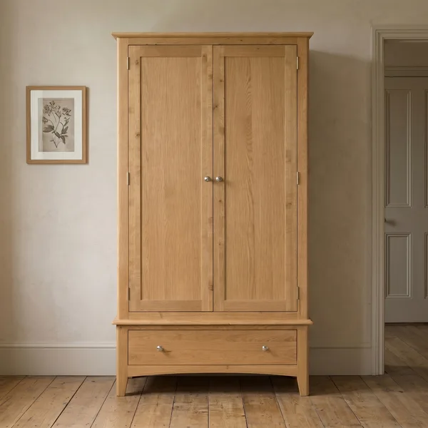 Kilkenny Oak 2 Door Wardrobe