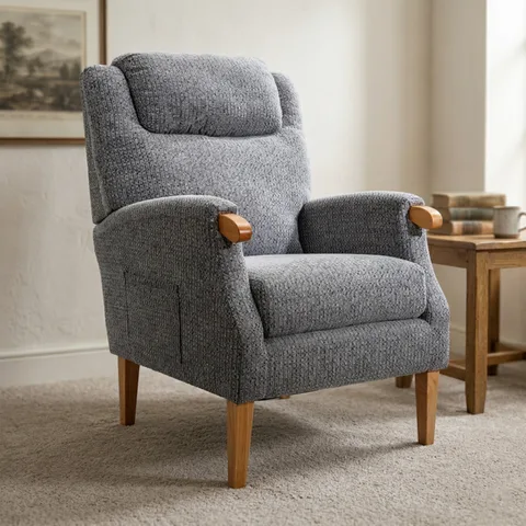 Lisbon Fireside Chair Steel Blue