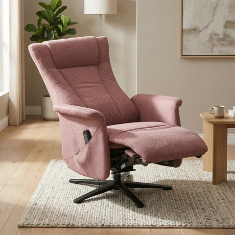 Apero Swivel Electric Recliner Rose - Dual Motor