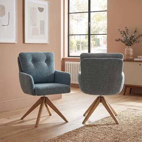 Cotswold Fabric Dining Chair Storm Teal