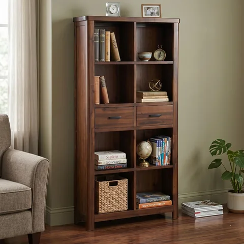 Andorra Acacia Tall Bookcase