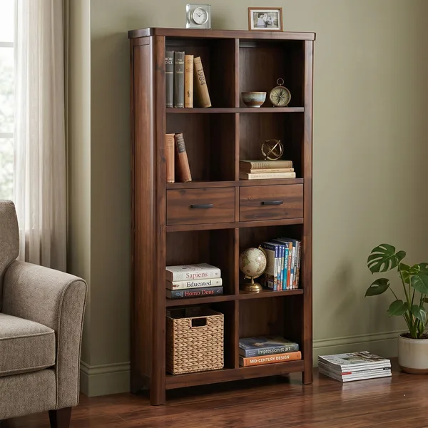Andorra Acacia Tall Bookcase