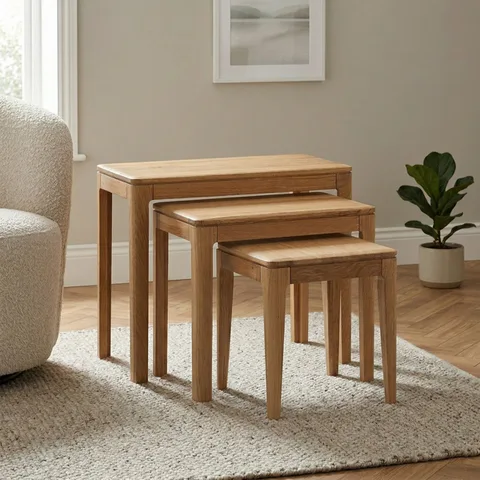 Dunmore Oak Nest of Tables