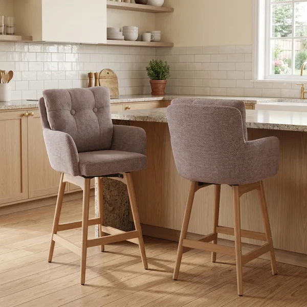 Cotswold Fabric Counter Stool Blush Granite