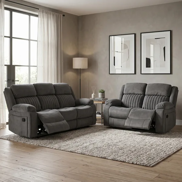 Morgan 3+2 Suite Slate Grey