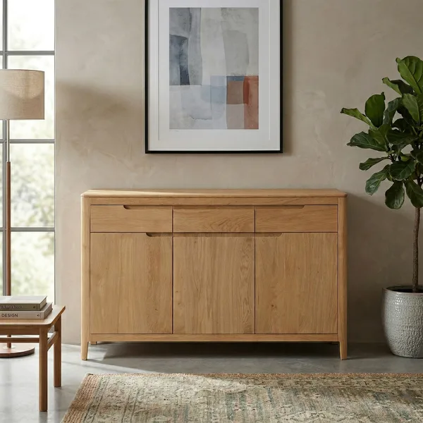 Dunmore Oak 3 Door Sideboard