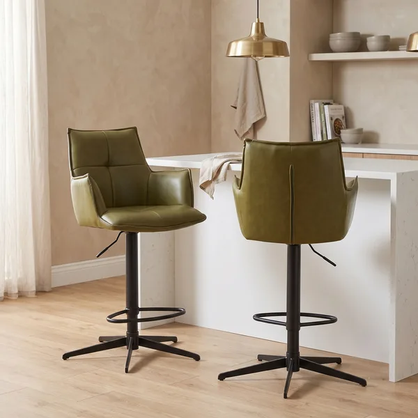Jacob Bar Stool Green PU