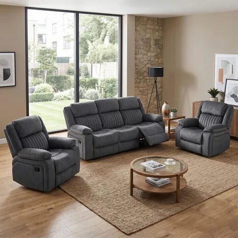 Morgan 3+1+1 Suite Slate Grey
