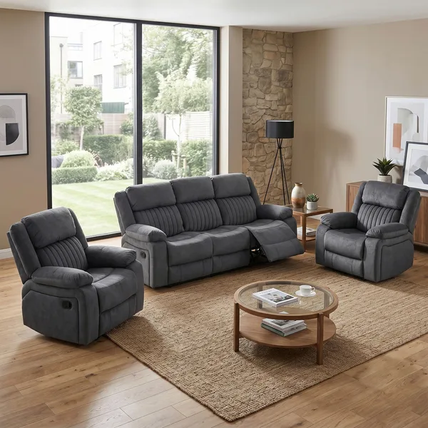 Morgan 3+1+1 Suite Slate Grey