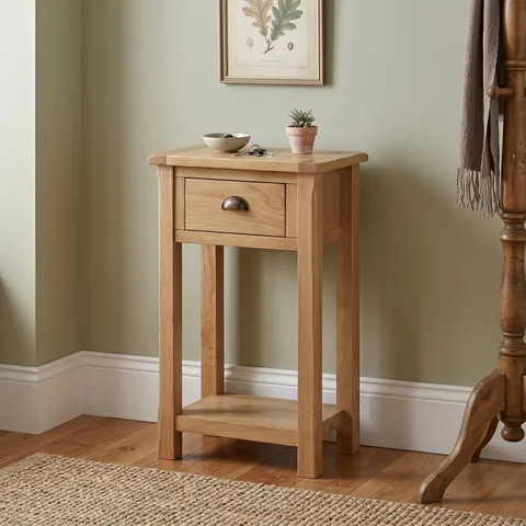 Kilmore Oak Hall Table/ 1 Drwr
