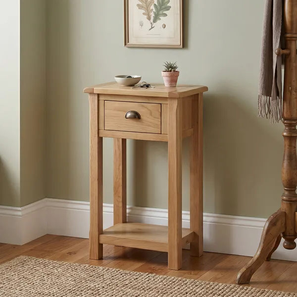 Kilmore Oak Hall Table/ 1 Drwr